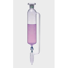 ISOLAB Damlatma Hunisi - Cam - Silindirik - Basınç Borulu - Dereceli - Ptfe Musluklu - 100 ml ISOLAB Damlatma Hunisi - Cam - Silindirik - Basınç Borulu - Dereceli - Ptfe Musluklu - 100 ml
