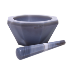 ISOLAB Havan - Agat - Tokmağı İle - Çap 70 mm - Derin Form