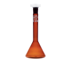 ISOLAB Balon Joje - Trapezoidal - Amber - A Kalite - Grup Sertifikalı - Beyaz Skala - 1 ml - NS 7/16