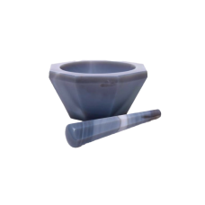 ISOLAB Havan - Agat - Tokmağı İle - Çap 100 mm - Derin Form