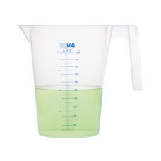 ISOLAB Beher - Kulplu - P.P - Kısa Form - Mavi Skala - 1000 ml / 120 °C Sıcaklık Dayanımı