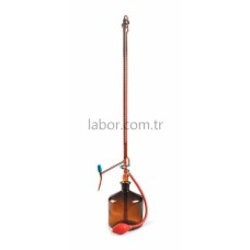 ISOLAB PTFE MUSLUKLU RENKLİ OTOMATİK BÜRET SANDIKLI 25 ml