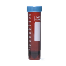 ISOLAB Santrifüj Tüpü - Etekli - Amber - P.P - Vidalı Kapaklı - 50 mL 50 Adet / Torba