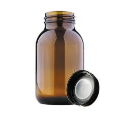 ISOLAB Şişe - Geniş Boyunlu - Nötr Cam - Amber - 500 ml - GL55 / 1 Adet