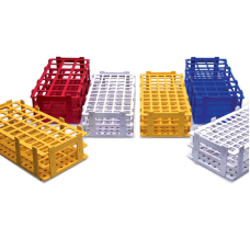 ISOLAB Tüp Standı - Demonte - P.P - 32 Delik - 25 mm Tüpler İçin - Kırmızı